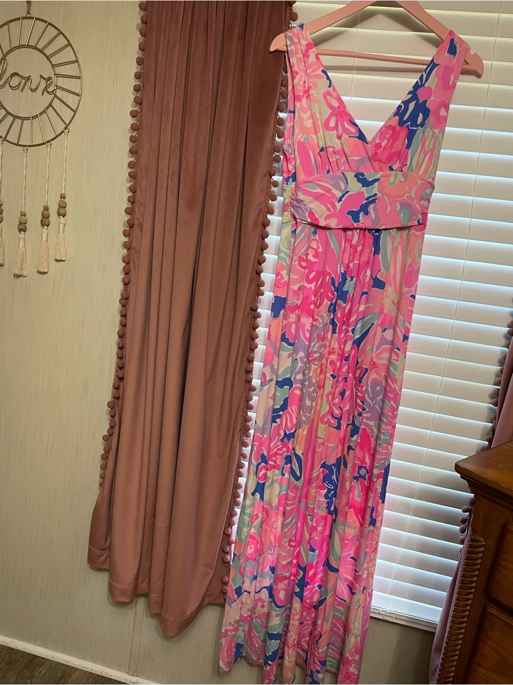 LILLY PULITZER Sloane Playa Hermosa Maxi Pink Dress Colorful size medium - Picture 6 of 8